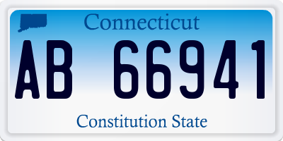 CT license plate AB66941