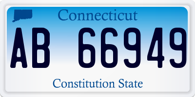 CT license plate AB66949