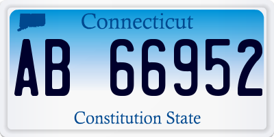 CT license plate AB66952