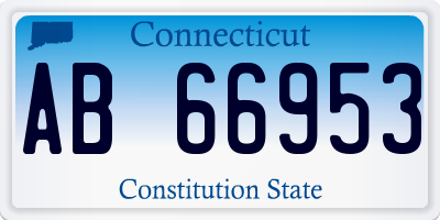 CT license plate AB66953