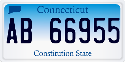 CT license plate AB66955