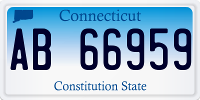 CT license plate AB66959