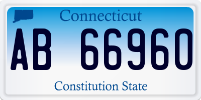 CT license plate AB66960