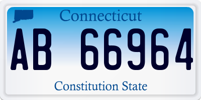 CT license plate AB66964