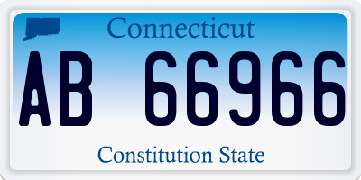 CT license plate AB66966