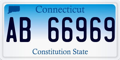 CT license plate AB66969