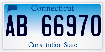 CT license plate AB66970