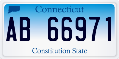 CT license plate AB66971