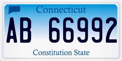 CT license plate AB66992