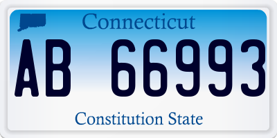 CT license plate AB66993