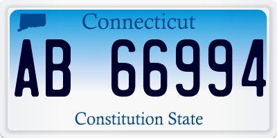 CT license plate AB66994