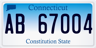 CT license plate AB67004