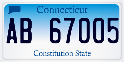 CT license plate AB67005