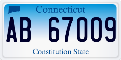 CT license plate AB67009