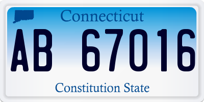 CT license plate AB67016