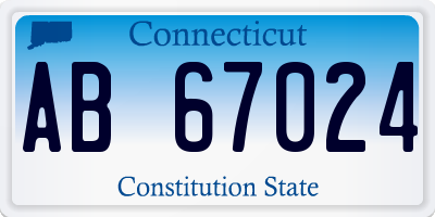 CT license plate AB67024