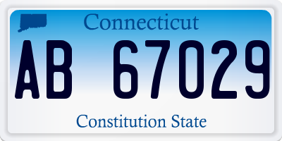 CT license plate AB67029