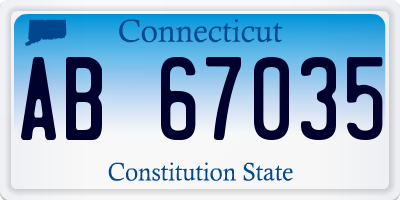 CT license plate AB67035