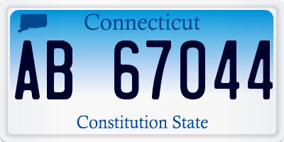 CT license plate AB67044