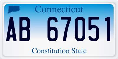 CT license plate AB67051