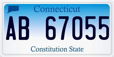 CT license plate AB67055