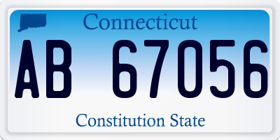 CT license plate AB67056