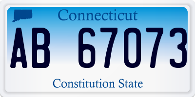 CT license plate AB67073