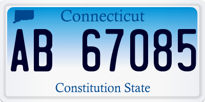 CT license plate AB67085