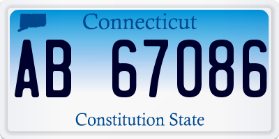 CT license plate AB67086