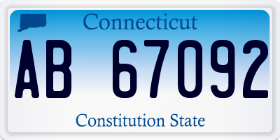 CT license plate AB67092