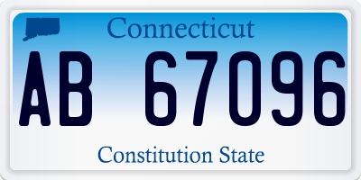 CT license plate AB67096