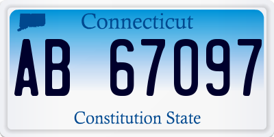 CT license plate AB67097