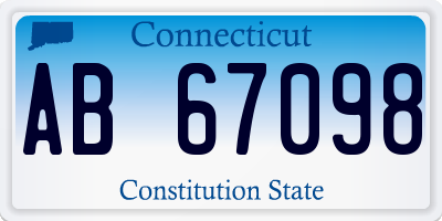 CT license plate AB67098