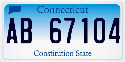 CT license plate AB67104
