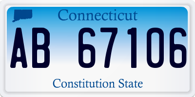 CT license plate AB67106