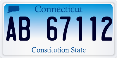 CT license plate AB67112