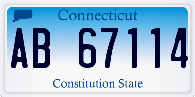 CT license plate AB67114
