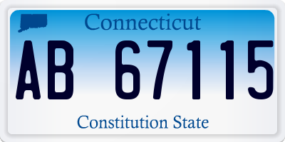 CT license plate AB67115