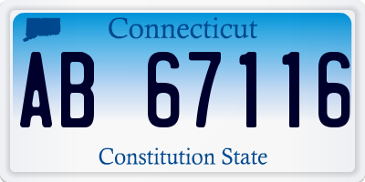 CT license plate AB67116