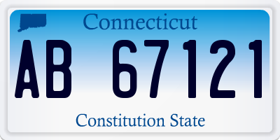 CT license plate AB67121