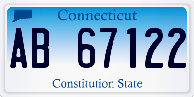 CT license plate AB67122