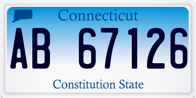 CT license plate AB67126