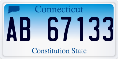 CT license plate AB67133