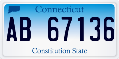 CT license plate AB67136