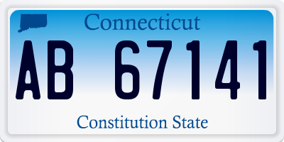 CT license plate AB67141