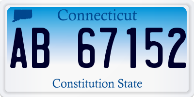 CT license plate AB67152