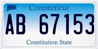 CT license plate AB67153