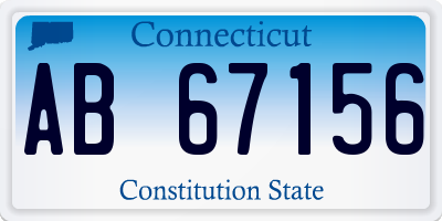 CT license plate AB67156