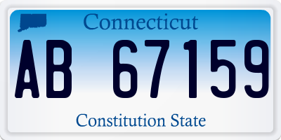 CT license plate AB67159