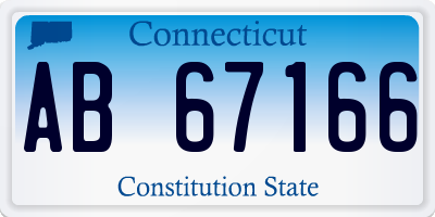 CT license plate AB67166